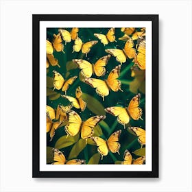 Yellow Butterflies 5 Art Print