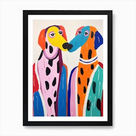 Colourful Kids Animal Art Dalmatian Art Print