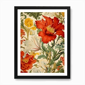 Floral Wallpaper 279 Art Print