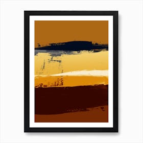 Expressive Marks In Shades Of Brown Art Print