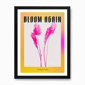 Hot Pink Fountain Grass 2 Poster Art Print