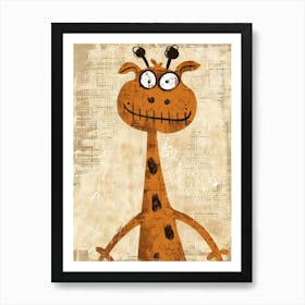 Cartoon Giraffe 3 Art Print