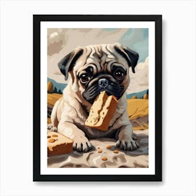 Pug Dog Painting 1 Art Print