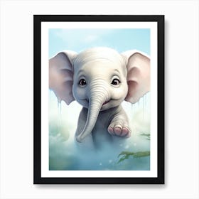 Baby Elephant Art Print