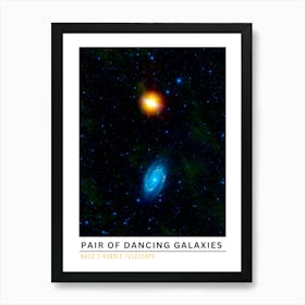 Pair Of Dancing Galaxies Art Print