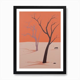 Namib Desert   Africa (Namibia), Contemporary Abstract Illustration 3 Art Print