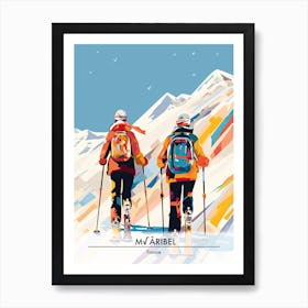 Meribel   France, Ski Resort Poster Illustration 3 Art Print