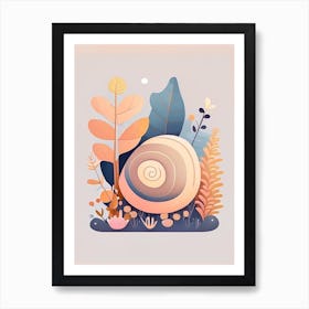 Garden Snail In Park 1 Illustration Art Print
