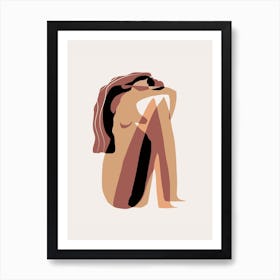 Baby Hug Nude Art Print