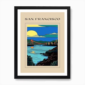 Minimal Design Style Of San Francisco, Usa 2 Poster Art Print