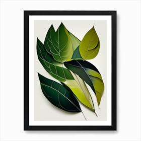Willow Leaf Vibrant Inspired 1 Art Print