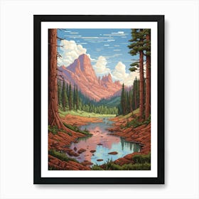 Lope National Park Pixel Art 4 Art Print