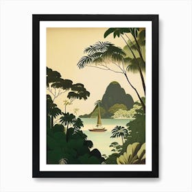 Palawan Island Malaysia Rousseau Inspired Tropical Destination Art Print