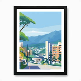 Sapporo Japan 1 Colourful Illustration Art Print