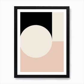 Pink And Black Art Print