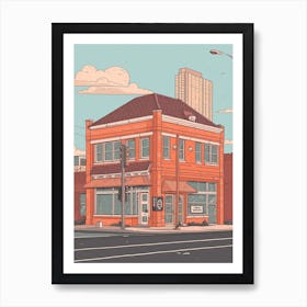 Dallas United States Travel Illustration 1 Art Print