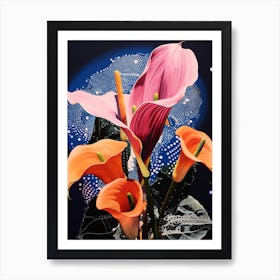 Surreal Florals Calla Lily 3 Flower Painting Art Print