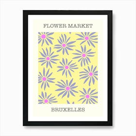 Flower Market Bruxelles  Art Print