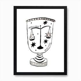 Libra Vase Art Print