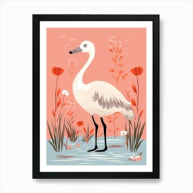 Baby Animal Illustration  Flamingo Art Print