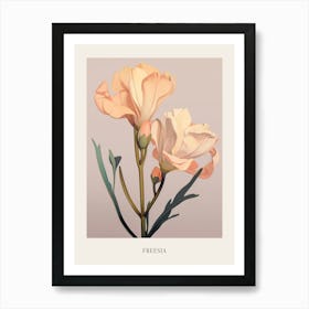 Floral Illustration Freesia 1 Poster Art Print