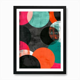 Abstract Circles Canvas Print 3 Art Print