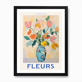 French Flower Poster Rose 2 Art Print