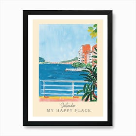 My Happy Place Santander 5 Travel Poster Art Print