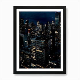 New York City At Night Art Print