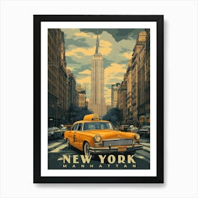 New York City Vintage Travel Poster 1 Art Print