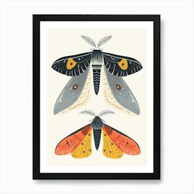Colourful Insect Illustration Moth 52 Art Print