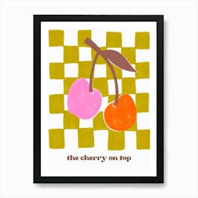 Cherry On Top Risograph Art Print