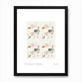 Cute Animals Collection Duck 2 Art Print