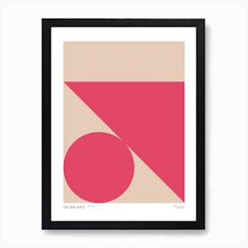 Geo Balance Pinkie Caramel Art Print