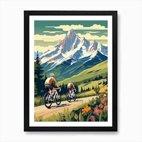 Tour De Mont Blanc France 12 Vintage Travel Illustration Art Print