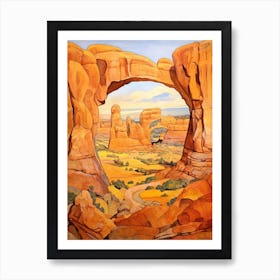 Autumn National Park Painting Arches National Park Utah Usa 3 Art Print