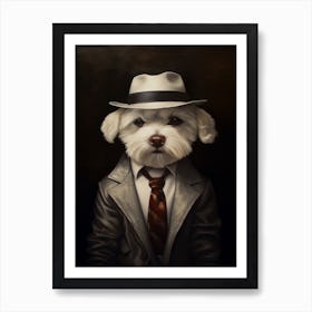 Gangster Dog Maltese 2 Art Print
