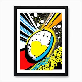 Asteroid Belt Bright Comic Space Art Print