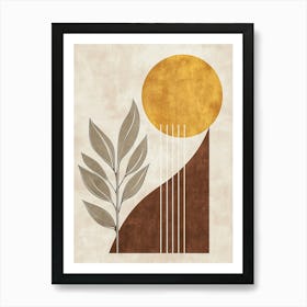 Abstract - Sun And Leaf Art Print