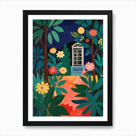 Garden At Night Art Print