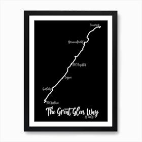 The Great Glen Way Route Print | Long Distance Walking Route Print | Scotland Print Art Print