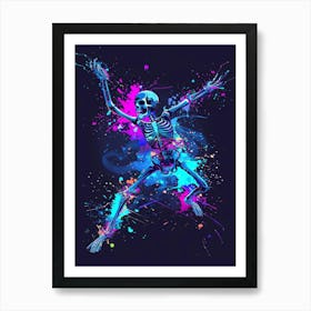 Skeleton Painting Art Print