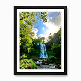 Waterfall In The Forest 8 Art Print