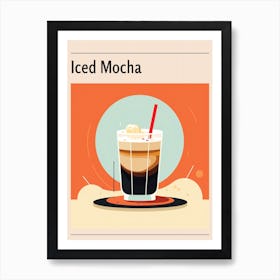 Iced Mocha Midcentury Modern Poster Art Print