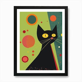 Cat With Yellow Eyes 2 Art Print