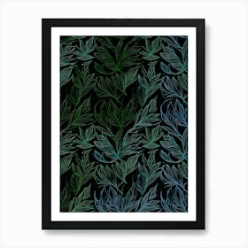 Enchanted Forest: A Journey Through a Dreamlike Realm of Flora and Fauna Art Print