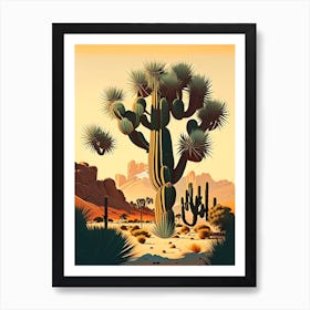 Typical Joshua Tree Retro Illustration Art Print