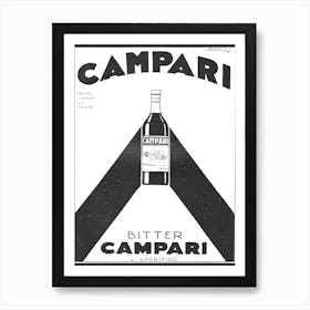 Campari Bitter Cocktails Bar Retro Poster Art Print