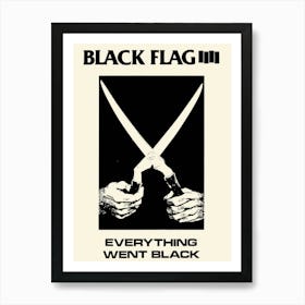 Black Flag band music 3 Art Print
