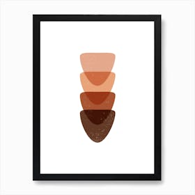 Smooth Brown Triangles Art Print